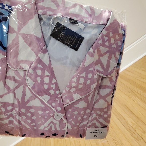OFUURE Niko Pajamas Set Top & Matching Pants, 2XL NWTS - Picture 6 of 8